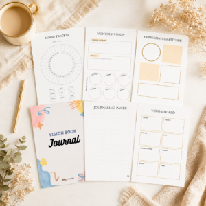Vision Book Journal — Printable Manifesting & Mindfulness Journal (32 Pages)